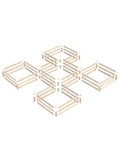 2-Tier Pine Raised Garden Bed, 80 Sqft.12'x12' 8 2-Tier Pine Raised Garden Bed, 80 Sqft.12'x12' -Deals Garden Decor Store 8612255 01v