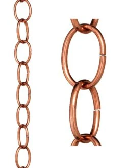 Single Link Pure Copper Rain Chain, 8.5' 5 Single Link Pure Copper Rain Chain, 8.5' -Deals Garden Decor Store 8612745 03v
