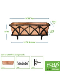 Achla Designs Rockwood Window Box -Deals Garden Decor Store 8612918 03v