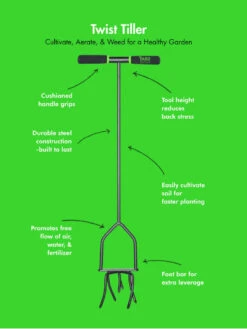 Yard Butler® Twist Tiller -Deals Garden Decor Store 8613177 02v