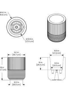 Arden Round Planter 19 Arden Round Planter -Deals Garden Decor Store 8613267 01V tif