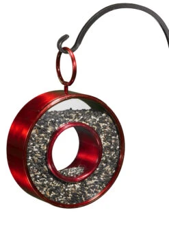 Circle Fly-Thru™ Bird Feeder With A Ruby Red Finish -Deals Garden Decor Store 8613383 04v
