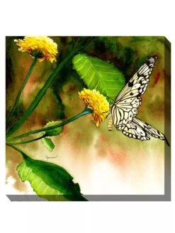 Butterfly Kiss Outdoor Wall Art -Deals Garden Decor Store 8613998 01V 3 4