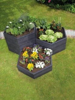 Modular Hexagon Raised Bed Kit, 28.5" -Deals Garden Decor Store 8614244 04V 1