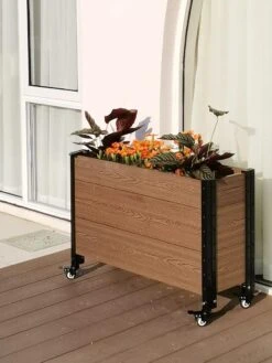 Mobile Deep Trough Planter -Deals Garden Decor Store 8614263 04V