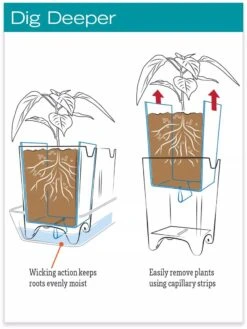 Stoneware Self-Watering Windowsill Planters, Set Of 2 -Deals Garden Decor Store hiw 8593943 jpg
